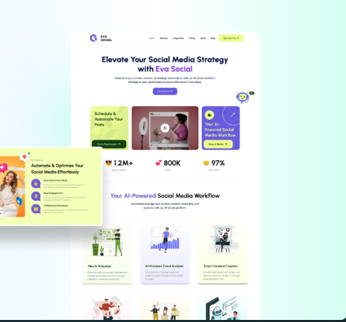 Eva Social UI Preview