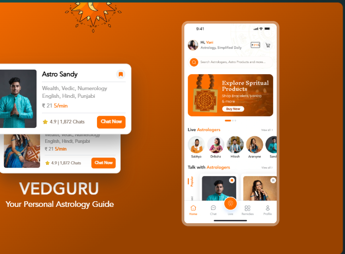 Vedguru Mobile Astrology Mockup